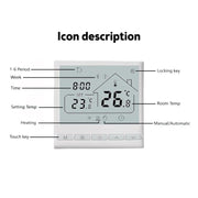Termostato da pavimento WIFI compatibile con l'app Tuya Smart Home, controllo remoto e regolatore di temperatura per riscaldamento a pavimento., 220V 16A, 220V 3A