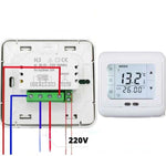Termostato da pavimento 16A, regolatore di temperatura per riscaldamento a pavimento, No WiFi, WiFi Version