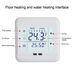 Termostato da pavimento 16A, regolatore di temperatura per riscaldamento a pavimento, No WiFi, WiFi Version