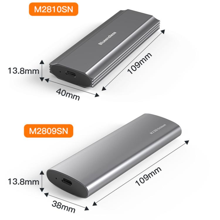 Custodia esterna SSD M.2 NVMe/SATA in alluminio 10Gbps