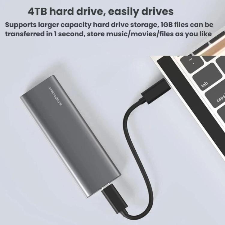 Custodia esterna SSD M.2 NVMe/SATA in alluminio 10Gbps