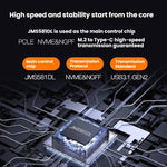 Custodia esterna SSD M.2 NVMe/SATA in alluminio 10Gbps