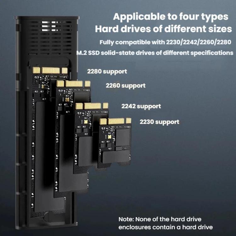 Custodia esterna SSD M.2 NVMe/SATA in alluminio 10Gbps