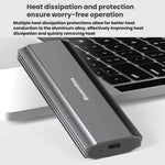 Custodia esterna SSD M.2 NVMe/SATA in alluminio 10Gbps