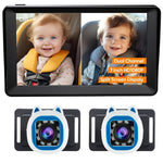 Monitor per auto da 7 pollici con doppia lente e visione notturna a infrarossi per neonati.
