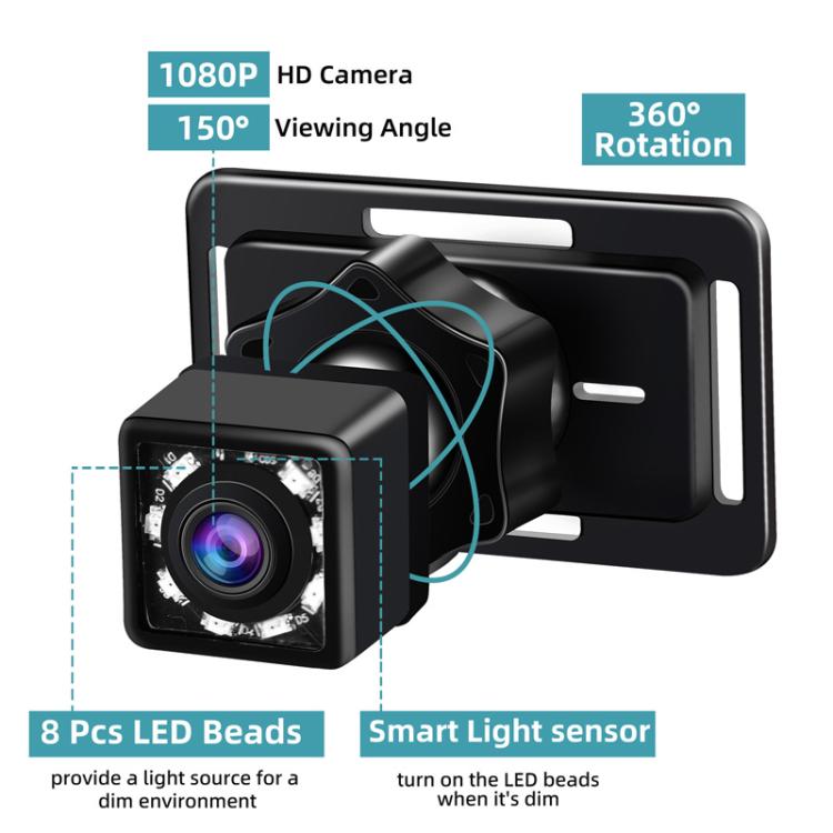 Monitor per auto da 7 pollici con doppia lente e visione notturna a infrarossi per neonati.