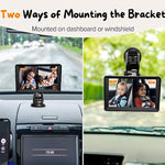 Monitor per auto da 7 pollici con doppia lente e visione notturna a infrarossi per neonati.