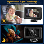 Monitor per auto per bambini da 4,3 pollici con risoluzione HD 1080p e visione notturna a infrarossi., With Cigarette Lighter, With USB
