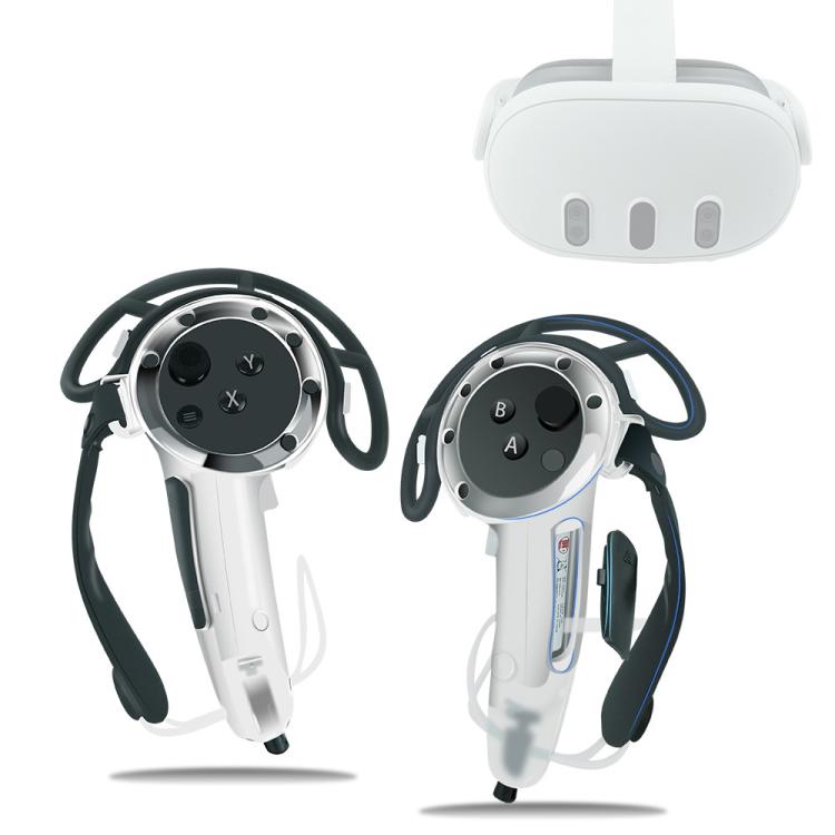 Set di impugnature per controller Meta Quest 3 con telaio protettivo esteso e migliorato.