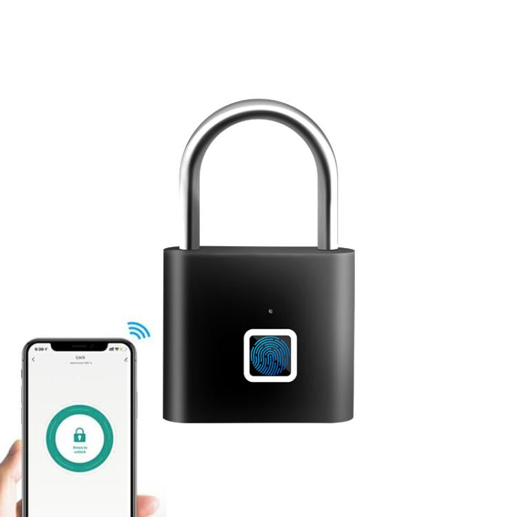 Lucchetto con impronta digitale compatibile con l'app Tuya Smart, capacità fino a 30 impronte digitali, ricaricabile tramite USB-C, corpo in lega di zinco.