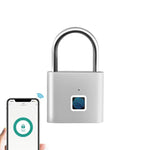 Lucchetto con impronta digitale compatibile con l'app Tuya Smart, capacità fino a 30 impronte digitali, ricaricabile tramite USB-C, corpo in lega di zinco.