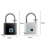 Lucchetto con impronta digitale compatibile con l'app Tuya Smart, capacità fino a 30 impronte digitali, ricaricabile tramite USB-C, corpo in lega di zinco.