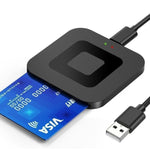 Lettore di smart card Square per carte bancarie, carte per la dichiarazione dei redditi e carte di archiviazione, USB, Type-C