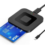 Lettore di smart card Square per carte bancarie, carte per la dichiarazione dei redditi e carte di archiviazione, USB, Type-C