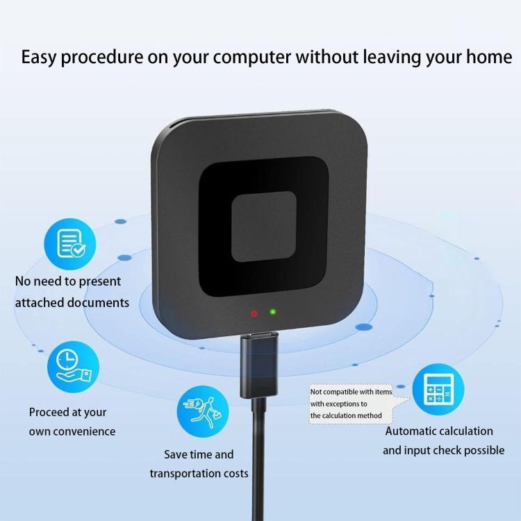Lettore di smart card Square per carte bancarie, carte per la dichiarazione dei redditi e carte di archiviazione, USB, Type-C