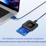 Lettore di smart card Square per carte bancarie, carte per la dichiarazione dei redditi e carte di archiviazione, USB, Type-C