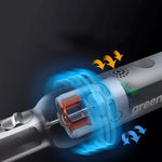 Greenworks Mini Smerigliatrice 8V, set di 52 utensili rotanti per smerigliatura, senza fili, velocità variabile, incisore wireless, AGK302