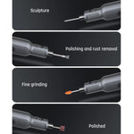 Greenworks Mini Smerigliatrice 8V, set di 52 utensili rotanti per smerigliatura, senza fili, velocità variabile, incisore wireless, AGK302