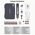 Greenworks Mini Smerigliatrice 8V, set di 52 utensili rotanti per smerigliatura, senza fili, velocità variabile, incisore wireless, AGK302