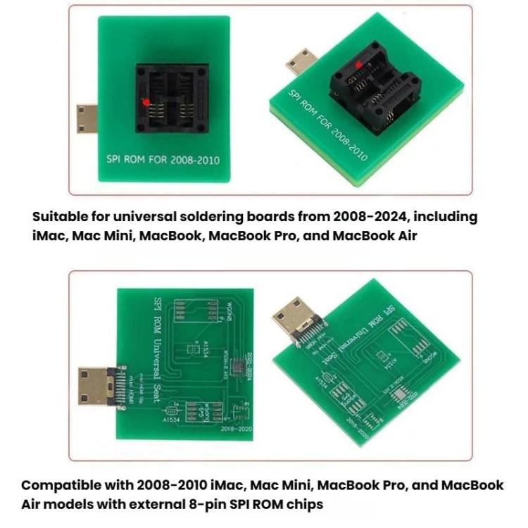 Set di 8 strumenti per la riparazione e lo sblocco della scheda madre dei MacBook serie 2008-2024., SoFix U-BOS2 Pro