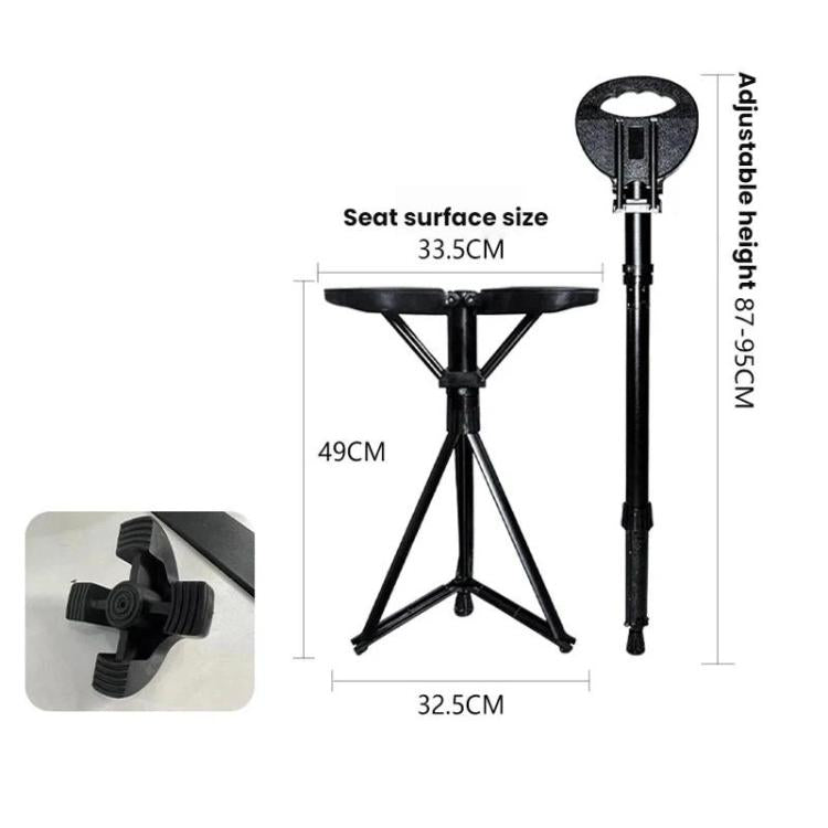Bastone/sgabello da trekking multifunzionale, leggero e antiscivolo per esterni