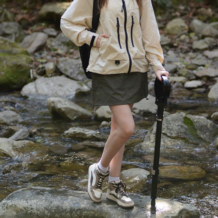 Bastone/sgabello da trekking multifunzionale, leggero e antiscivolo per esterni
