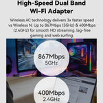 LB-LINK BL-WDN1310 1300Mbps Driver-Free Dual-Band 5GHz Desktop/Laptop Wireless Network Adapter Receiver Transmitter USB External Network Card, BL-WDN1310