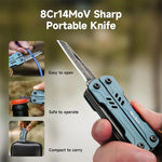 NexTool S11 Pro Mini Sailor 12-in-1 Multi Tool da esterno, coltello tascabile, pinze pieghevoli, tronchesi, kit di sopravvivenza EDC, S11 Pro