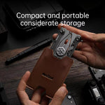 Nextool Silver Blade EDC Tool 14 in 1: pinze pieghevoli tascabili, cacciavite, chiave inglese, coltello con custodia in pelle