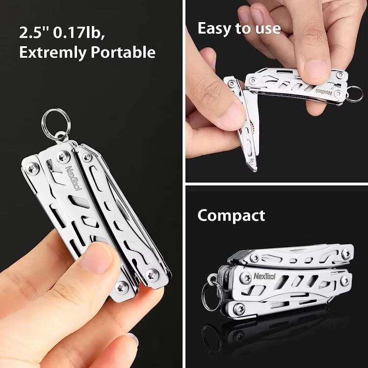 Pinze multifunzione NexTool Mini Flagship 10 in 1, multiutensile da portachiavi EDC, mini coltello tascabile