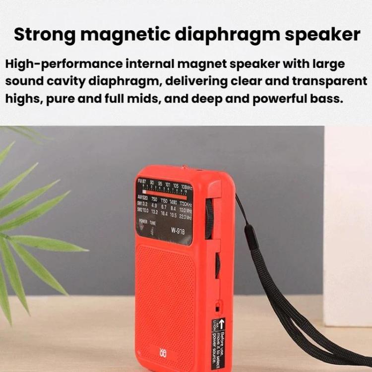 Radio W-918 Pointer a doppia alimentazione FM/AM/SW a banda intera