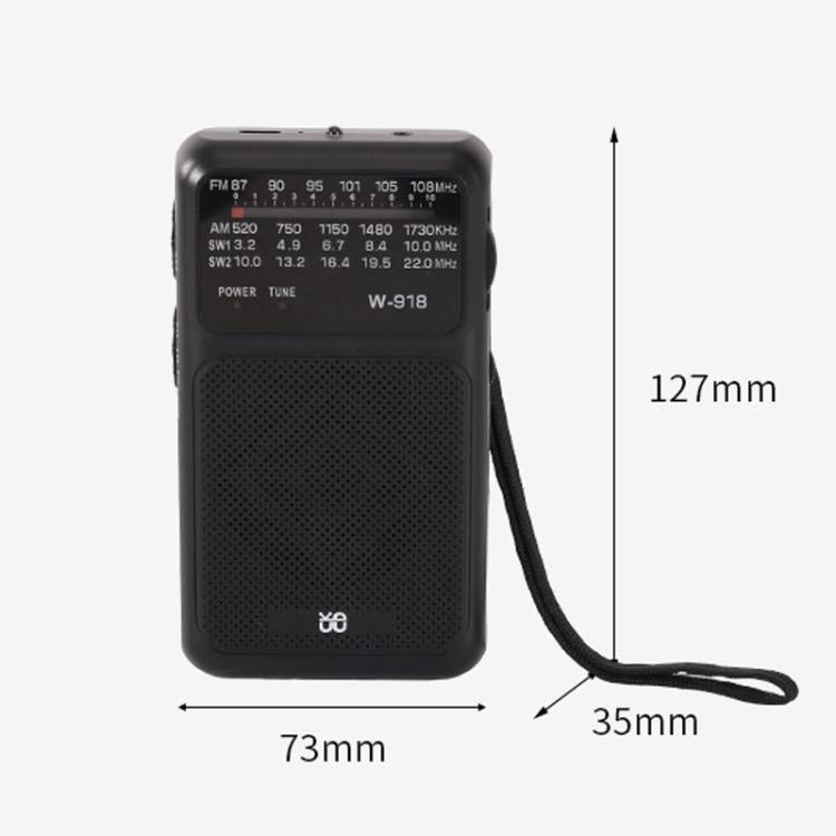 Radio portatile W-918 FM AM SW a doppia alimentazione