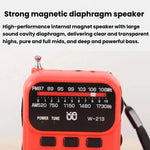 Radio portatile W-213 FM/AM con torcia e clip