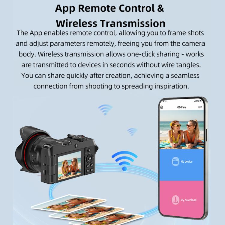 Videocamera digitale G650 5K WiFi con zoom ottico 12x