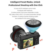 Videocamera digitale G650 5K / 72MP WiFi con schermo IPS da 2,8 pollici e zoom ottico 12x., G650