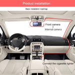 Videocamera da cruscotto G98 HD 1080P con registratore DVR a infrarossi., Front + Inside, Front + Inside + Rear