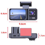Videocamera da cruscotto G98 HD 1080P con registratore DVR a infrarossi., Front + Inside, Front + Inside + Rear