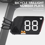 Luce targa per bicicletta ricaricabile USB-C WEST BIKING, 3 modalità di illuminazione, numero regolabile da 0 a 99