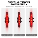 Luce targa per bicicletta ricaricabile USB-C WEST BIKING, 3 modalità di illuminazione, numero regolabile da 0 a 99