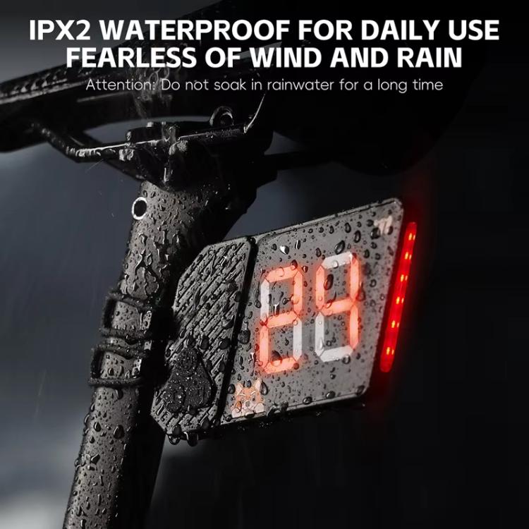 Luce targa per bicicletta ricaricabile USB-C WEST BIKING, 3 modalità di illuminazione, numero regolabile da 0 a 99