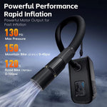 WEST BIKING Mini pompa d'aria elettrica digitale portatile con pressione preimpostata, ricaricabile tramite USB-C per biciclette, motociclette e palloni.