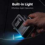 WEST BIKING Mini pompa d'aria elettrica digitale portatile con pressione preimpostata, ricaricabile tramite USB-C per biciclette, motociclette e palloni.