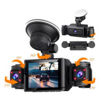 A7 Telecamera da cruscotto 1080P HD con visione notturna e registratore per auto, Front+Left+Right, Front+Left+Right+Rear