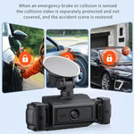 A7 Telecamera da cruscotto 1080P HD con visione notturna e registratore per auto, Front+Left+Right, Front+Left+Right+Rear