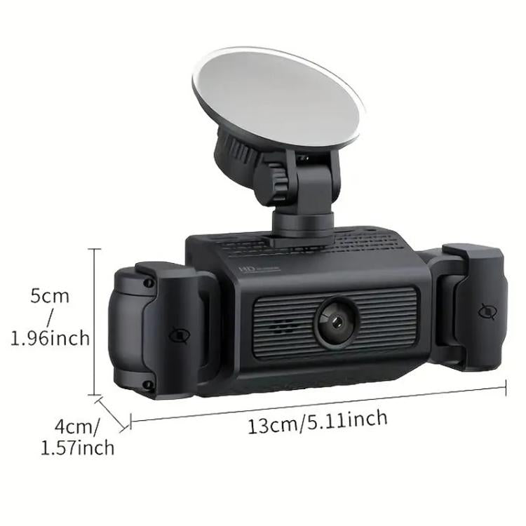 A7 Telecamera da cruscotto 1080P HD con visione notturna e registratore per auto, Front+Left+Right, Front+Left+Right+Rear