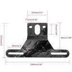Cornice portatarga in alluminio stile americano, staffa per targa con luce rimorchio., Trailer Light License Plate Bracket