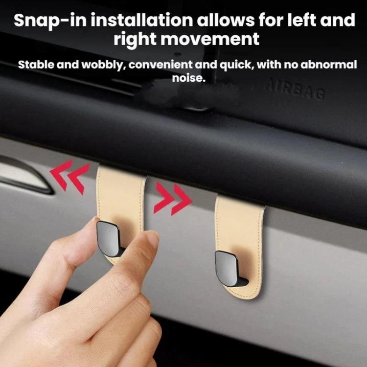 2 ganci multifunzionali per interni auto con funzione di organizer., Single Black, Single Beige, Single Gray, Double Black, Double Gray, Double Beige