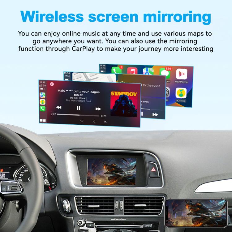 Decoder per modulo CarPlay wireless JOYEAUTO WZAU, For Audi A4L/A5/Q5/B8 Without MMI 2010-2016, For Audi A3MMI 2012-2018, 2016-2018 A4/A5/Q2/Q7/B9, For Audi A1/Q3 MMI 2G 3G 2012-2018, For Audi A6/A7/A8 MIB，MMI，RMC 2012-2017                             ...