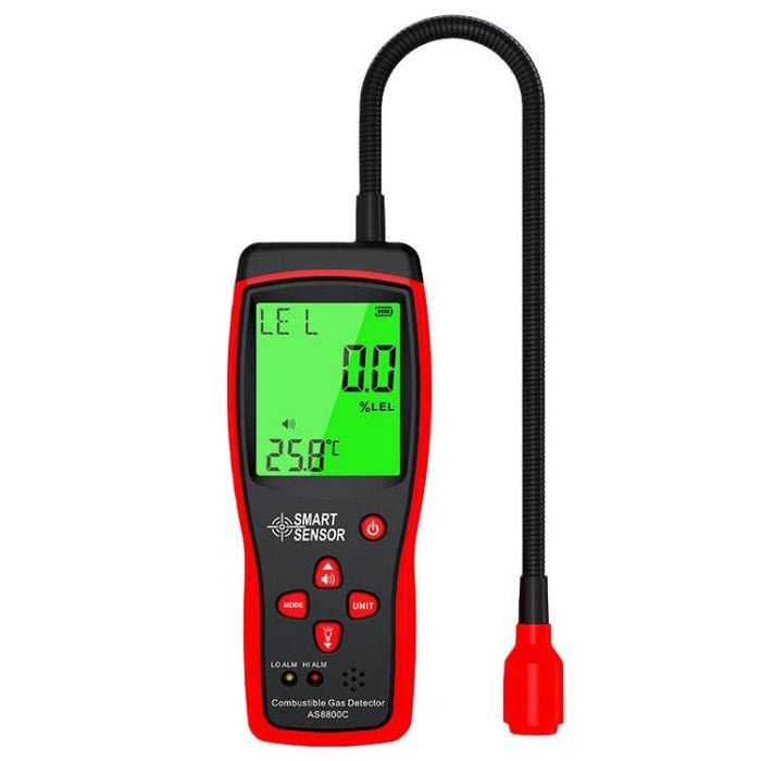 Rilevatore di gas combustibili portatile SMART SENSOR AS8800C con display digitale e allarme ad alta precisione per la rilevazione di fughe di gas., AS8800C