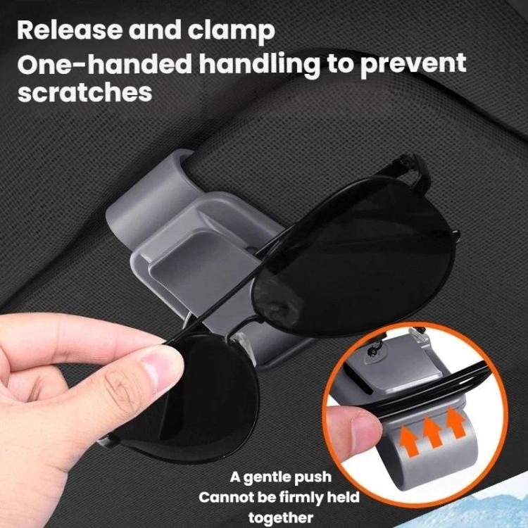 2 clip per occhiali da sole da auto, porta biglietti e carte multifunzionale